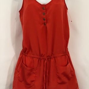 ☀️Urban Outfitters Sparkle & Fade Orange Romper